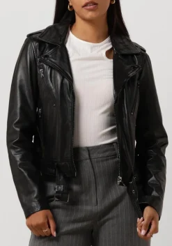 IBANA e leren jas moss zwart