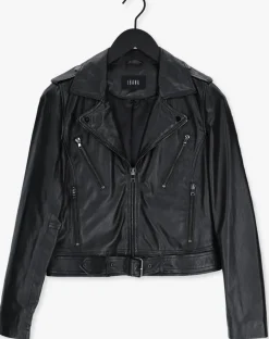 IBANA e leren jas moss zwart