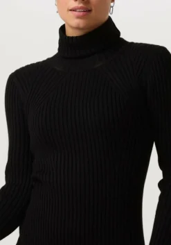 JANICE e mini jurk jurk gebreid kol travis zwart Best