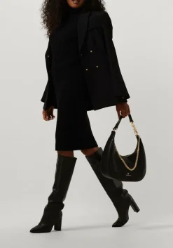 JANICE e mini jurk jurk gebreid kol travis zwart Best