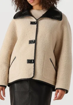 KNIT-TED e leren jas cozy zwart Online