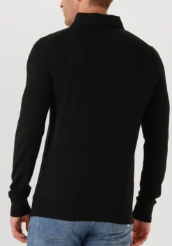 LEURINK KNIT e polo polo hidden button down zwart New