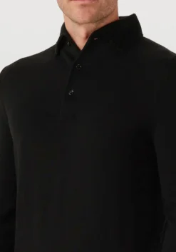 LEURINK KNIT e polo polo hidden button down zwart New