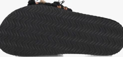 MOU e slippers monoband rope sandal fringes zwart Hot