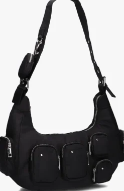 NÚNOO e núnoo schoudertas sally pocket recycled nylon zwart Clearance