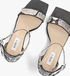 NOTRE-V e sandalen met hak 86605 zwart Sale