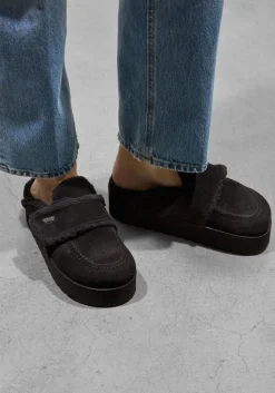 NUBIKK e instappers teddy fur zwart Clearance