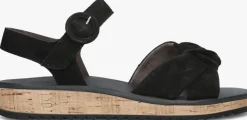PAUL GREEN e platte sandalen 6105 zwart Outlet