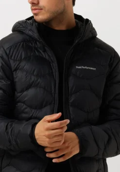 PEAK PERFORMANCE e gewatteerde jas m helium down hood jacket zwart