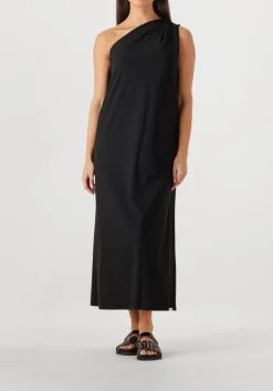 PENN & INK e midi jurk dress one shoulder zwart Outlet