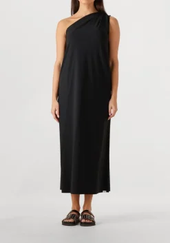 PENN & INK e midi jurk dress one shoulder zwart Outlet
