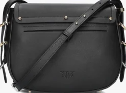PINKO e schoudertas saddle classic zwart Outlet