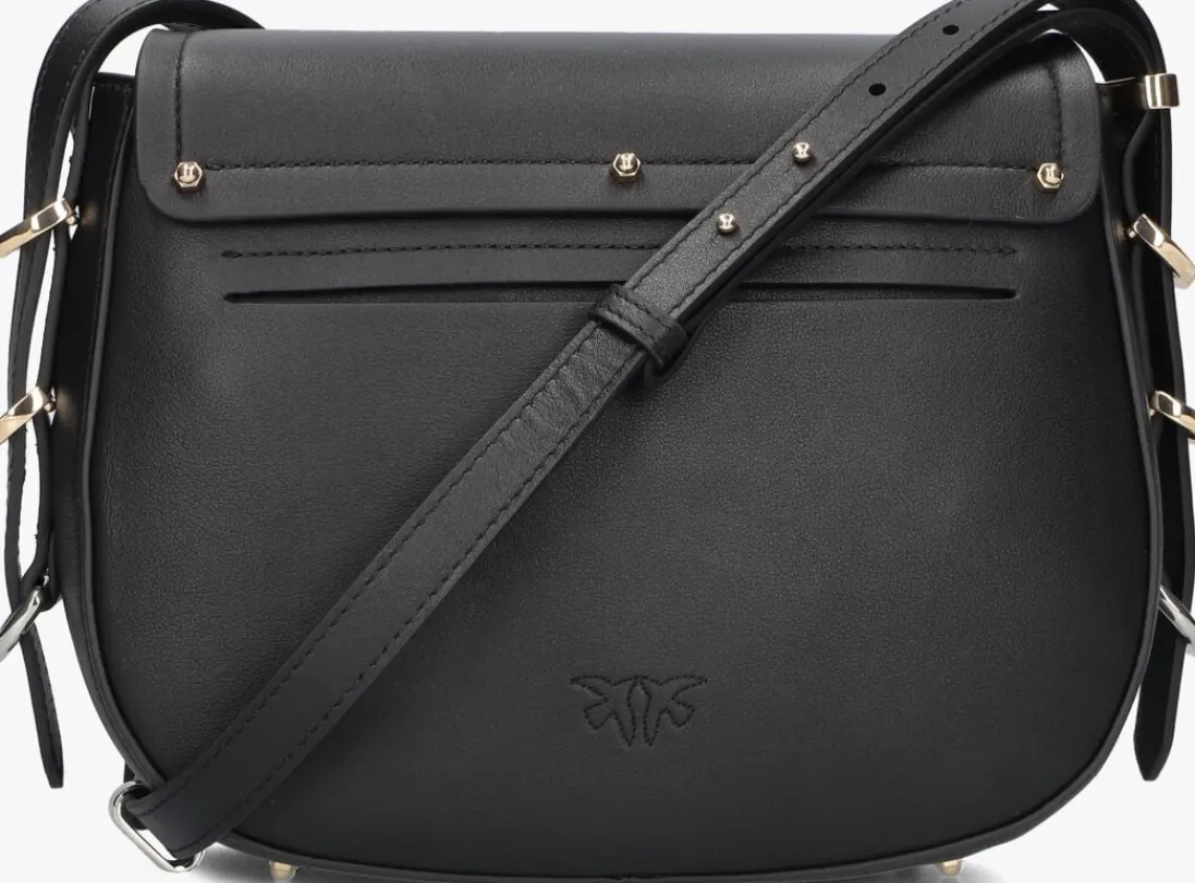 PINKO e schoudertas saddle classic zwart Outlet