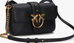 PINKO e schoudertas love one mini slouchy zwart New