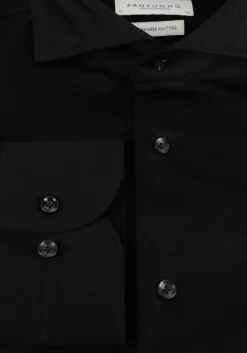 PROFUOMO e klassiek overhemd shirt x-cutaway japanese knitted zwart Best