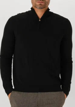 PROFUOMO e trui pullover half zip merino zwart Online