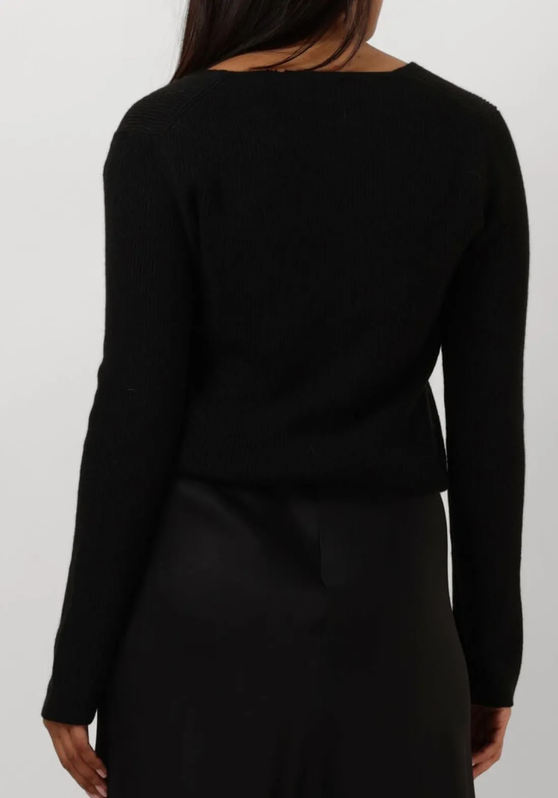 RESORT FINEST e trui v-neck rib knit zwart Sale