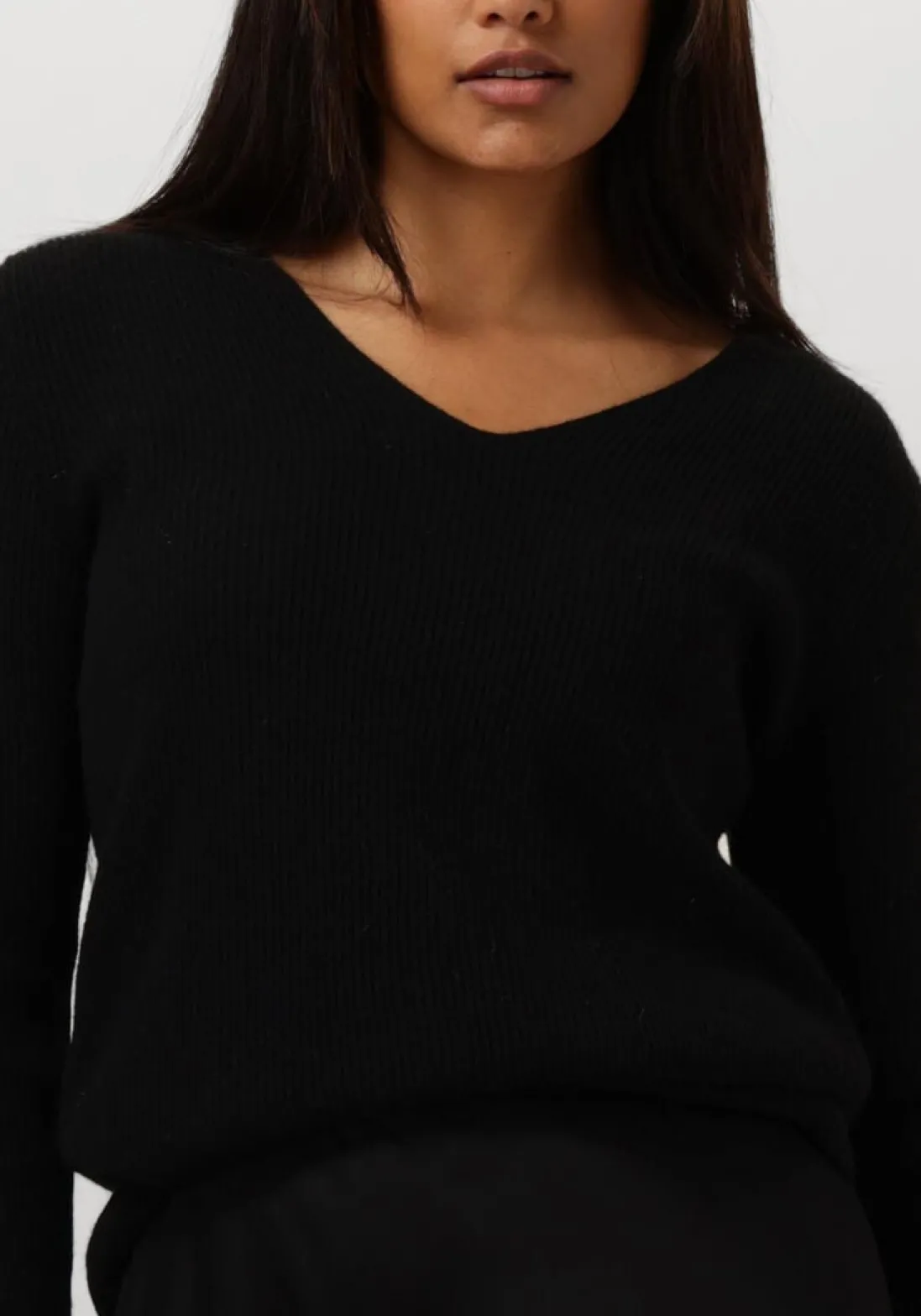RESORT FINEST e trui v-neck rib knit zwart Sale