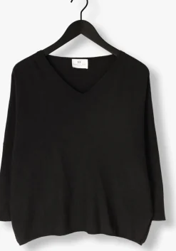 RESORT FINEST e trui v-neck cape sweater zwart Hot