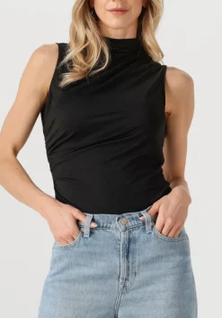ROSEMUNDE e top billie sl drape top zwart Clearance