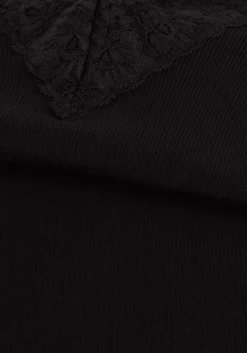 ROSEMUNDE e tops & t-shirts bernadine organic t-shirt lace zwart Online