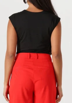 ROSEMUNDE e t-shirt billie capsleeve v-neck zwart