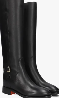 SANTONI e hoge laarzen led gesp laars zwart Clearance