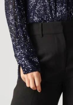 SECOND FEMALE e pantalon fique straight trousers zwart Discount