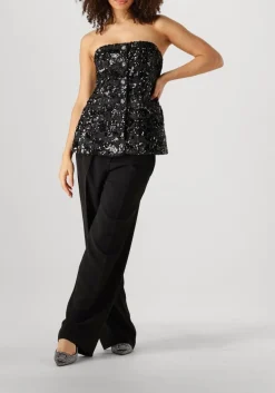 SECOND FEMALE e pantalon fique straight trousers zwart Discount