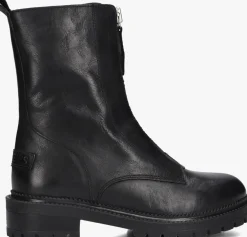 SHABBIES e enkelboots tirza zipa zwart New