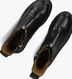 SHABBIES e enkelboots tirza zipa zwart New