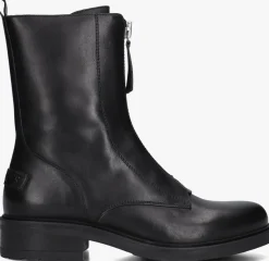 SHABBIES e enkelboots dean zipa zwart