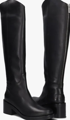 SHABBIES e hoge laarzen lakey ride zwart