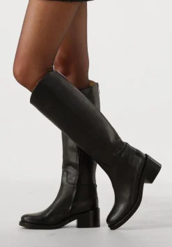 SHABBIES e hoge laarzen lakey ride zwart