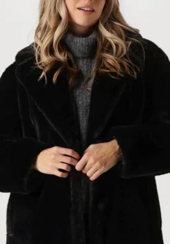 STAND STUDIO e faux fur jas maria coat soft zwart Outlet