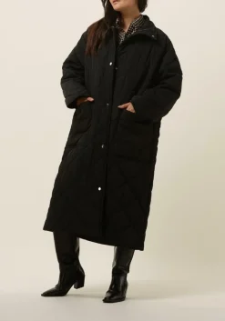 STAND STUDIO e gewatteerde jas sage coat zwart Hot