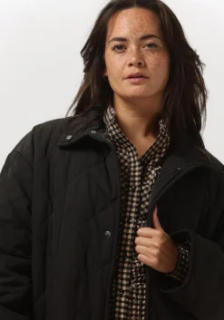 STAND STUDIO e gewatteerde jas sage coat zwart Hot