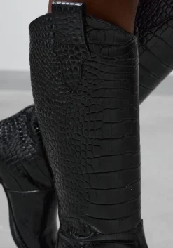 STEFANO LAURAN e hoge laarzen 702-08 zwart Sale