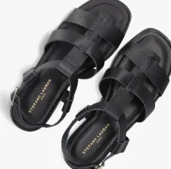STEFANO LAURAN e platte sandalen 24200 zwart Discount