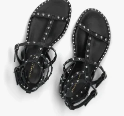 STEFANO LAURAN e platte sandalen 24202 zwart