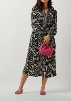 STELLA FOREST e midi jurk e24ro053 zwart