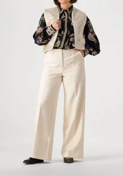 SUMMUM e blouses blouse embroirered voile zwart Clearance