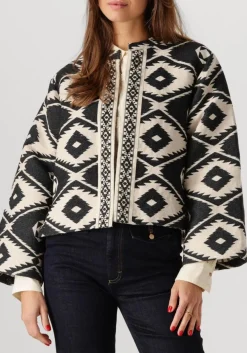 SUMMUM e jack short round neck jacket geo aztek zwart Hot