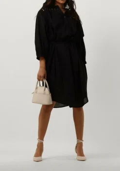 SUMMUM e midi jurk dress cotton voile zwart Clearance