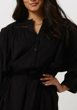 SUMMUM e midi jurk dress cotton voile zwart Clearance