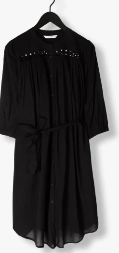 SUMMUM e midi jurk dress cotton voile zwart Clearance