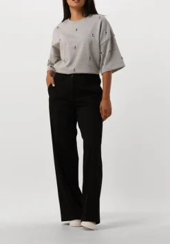 SUMMUM e pantalon trousers viscose blend stretch zwart Outlet