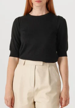 SUMMUM e top short sleeve sweater zwart New