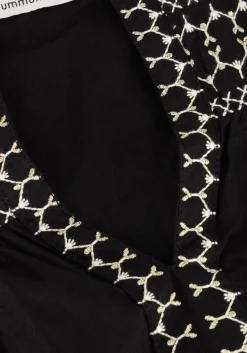 SUMMUM e top top embroidered cotton poplin zwart Clearance