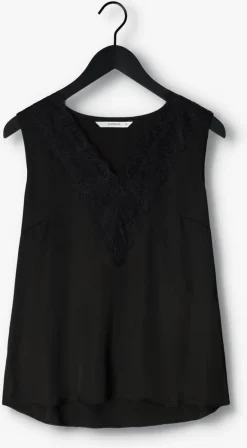 SUMMUM e top top silky satin (2s2792) zwart Outlet